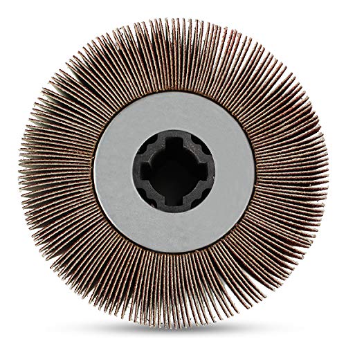 BHA Flap Wheel Sanding Drum, 4.5" x 4" with 3/4" Quad Keyway (120 Grit) 120 Grit