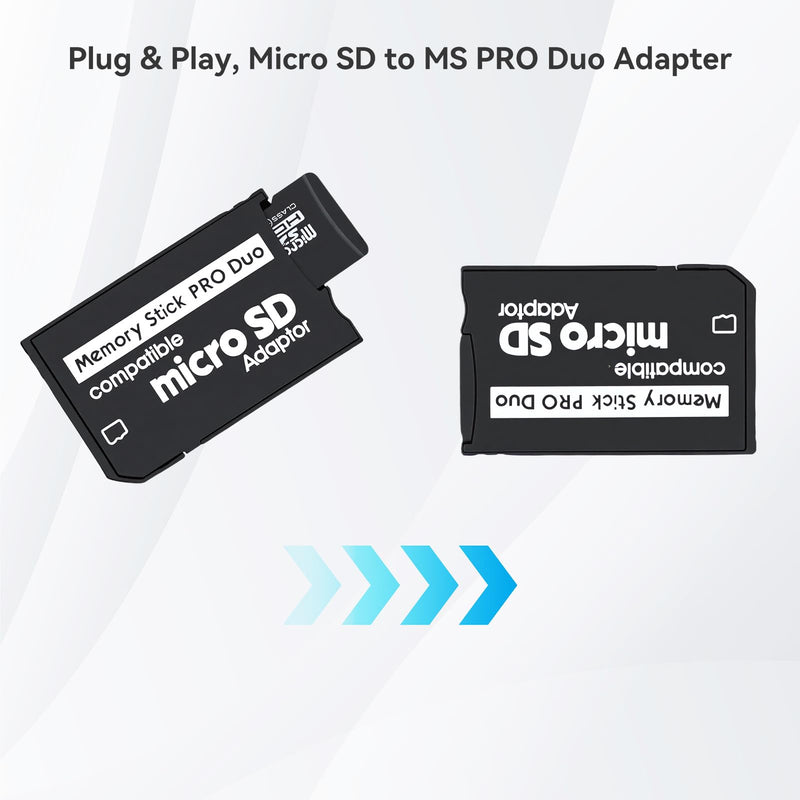 ELUTENG Memory Stick Adapter, 3 Pack, 512GB, TF to MS PSP Memory Card | Stable Transmission, Plug-and-play, For Sony Digital Camera, For Handycam Camcorder