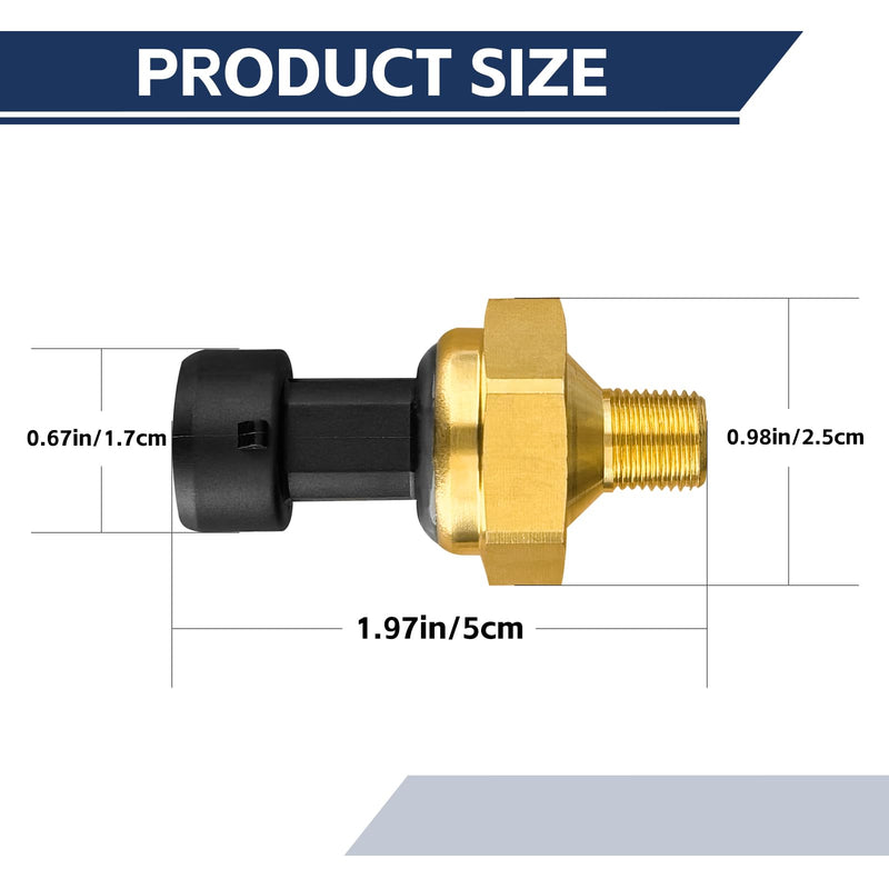 185053C1/1850533/185053C2 DPFE3 Exhaust Back Pressure Sensor EBP, Compatible with 1997-2003 F0rd Powerstroke 6.0L 7.3L V8 Diesel, F7TZ-9J460-AA/SU2380/2134517/4C3Z-9J460-A/1C3Z-9J460-A