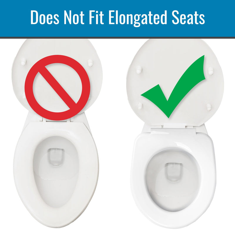 HealthSmart Enhanced Comfort 5" Raised (Round) Toilet Seat Risers for Seniors 5 Slip Resistant Pads FSA/HSA Eligible Padded Toilet Seat Elevation 15.7 x 15.2 x 6.1 New and Improved