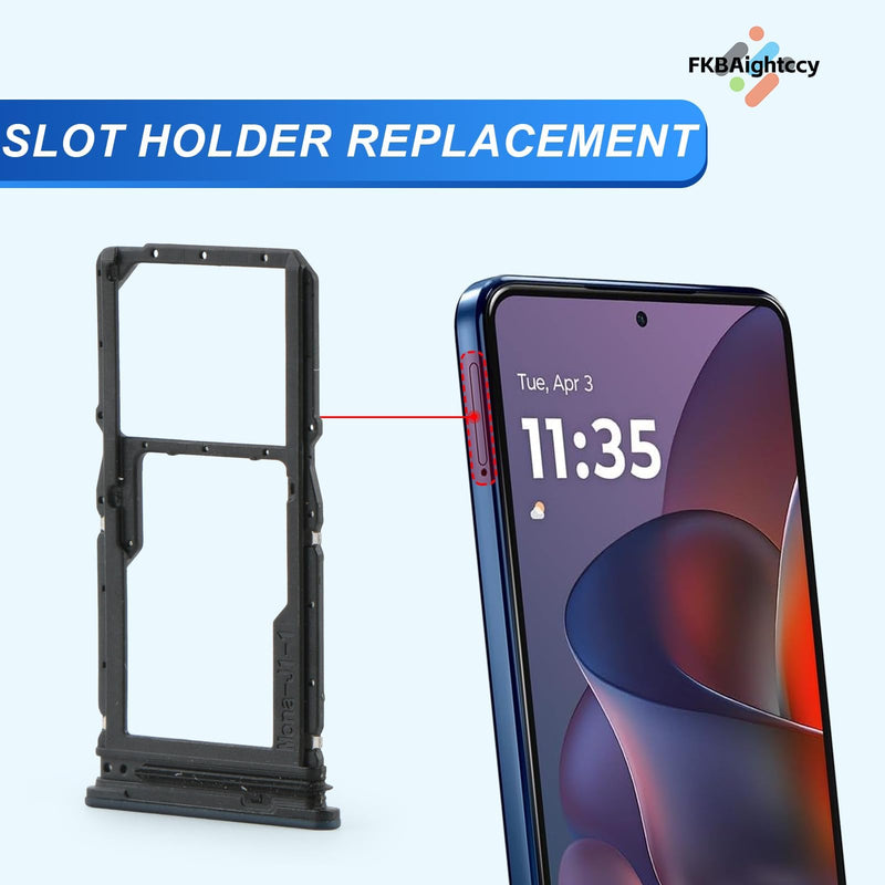2PCS Sim Card Tray for Motorola Moto G Stylus 5G 2025 XT2517 SD Card Tray for Motorola Moto G Stylus 5G Slot Holder Replacement with Open Eject Pin(Dark Blue)