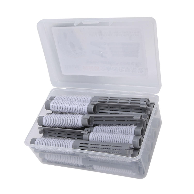 Plush Hair Perm Rods, Perm Curlers 20Pcs, No Damage Hair Curlers, Root Perm Rods For Styling, Plastic Fluffy Perming Rod Rollers For Long Short (Grey) Grey