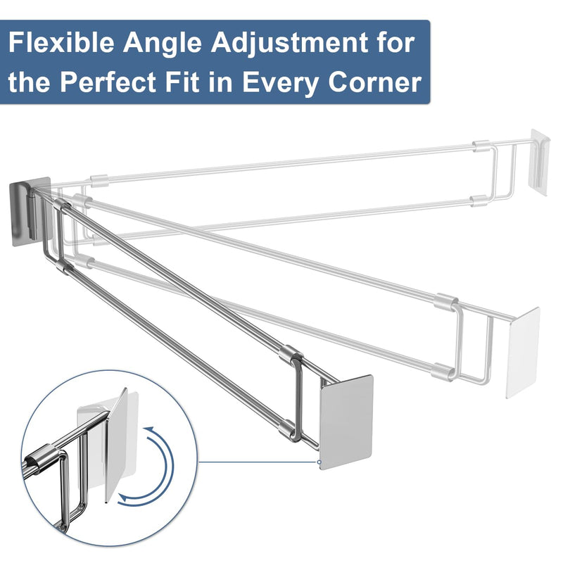 Rv Adjustable refrigerator tension rods bars 12.5-22.3" | Essential Rv Camper fridge Accessories & Cabinet Tension Rods bars, Camper & Travel Trailer Accessories | Stainless Steel (2 Pack)
