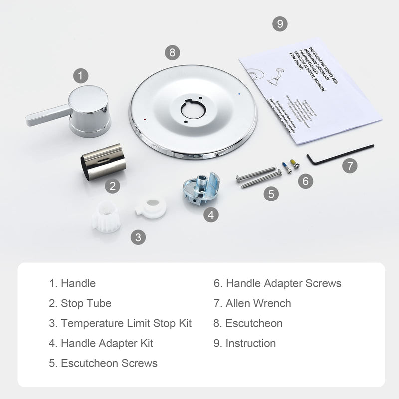 Shower and Tub Trim Kit, Compatible with Moen Posi-Temp Valve, Chrome
