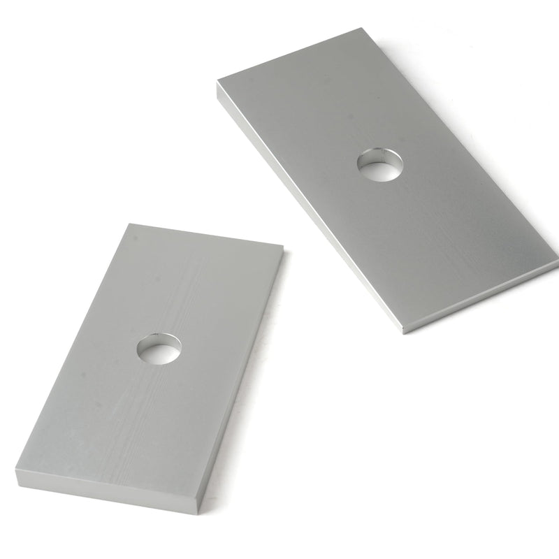 2.5 Degree Angle Correction Universal Suspension Axle Shims for Leaf Springs and Lift Blocks Silver