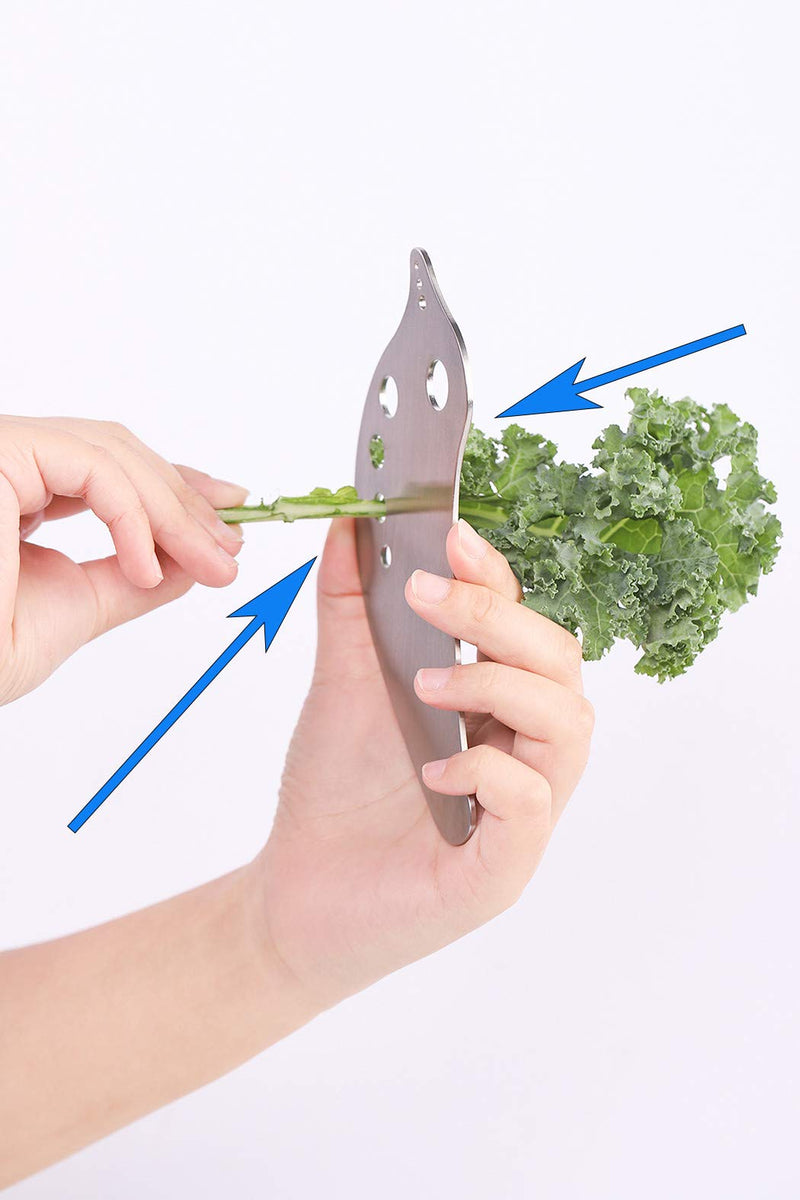 Herb Stripper Tool, Kitchen Leaf Herb Stripping Gadget, Cilantro Stripper for Kale, Thyme Fresh, Parsley, Basil, Rosemary, Chard