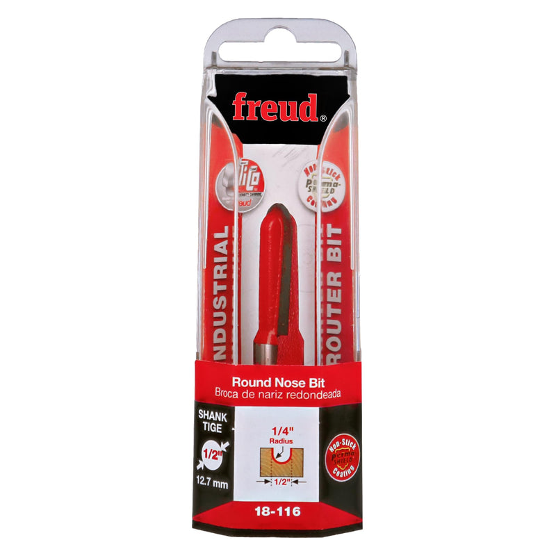 Freud 18-116: 1/4" Radius Round Nose Bit with 1/2" Shank