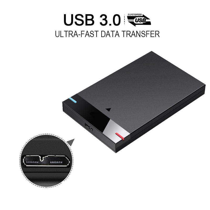2.5'' 1TB Ultra Slim Portable External Hard Drive USB3.0 HDD Storage for PC, Desktop, Laptop, MacBook, Chromebook, Xbox One