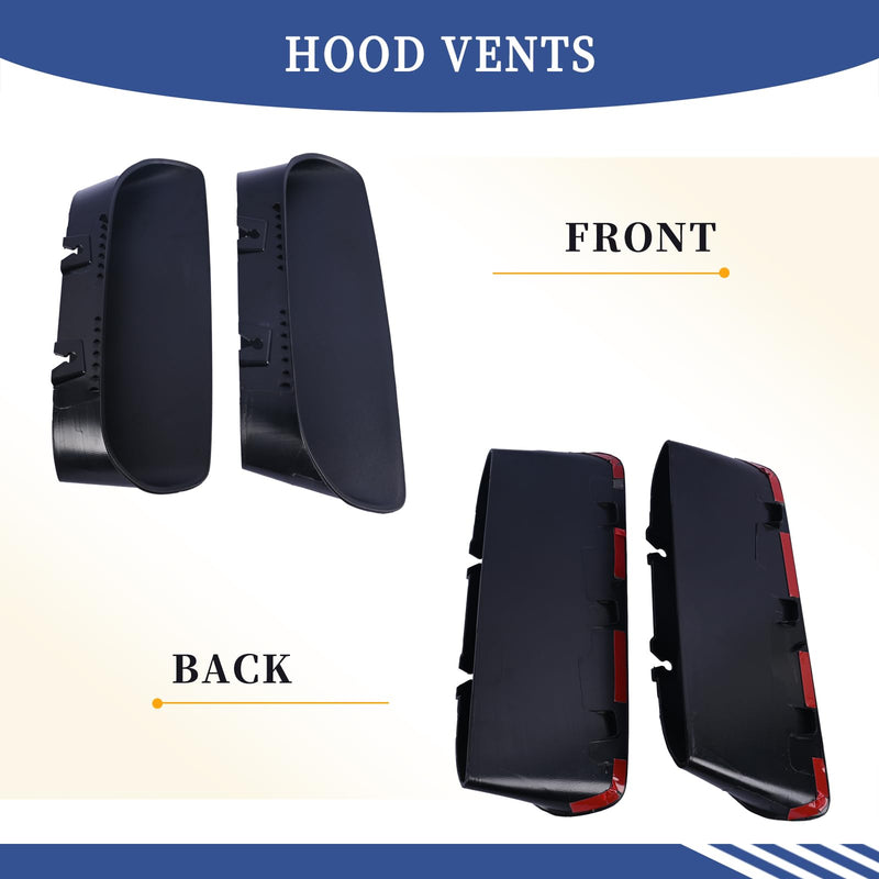 A Pair Air Vent Cover Hood Bezels and Accessories 68378081AB 68378080AB Compatible with Dodge Challenger 2019 2020 Replace 68378080AD 68378080AC Front Left & Right Side Black
