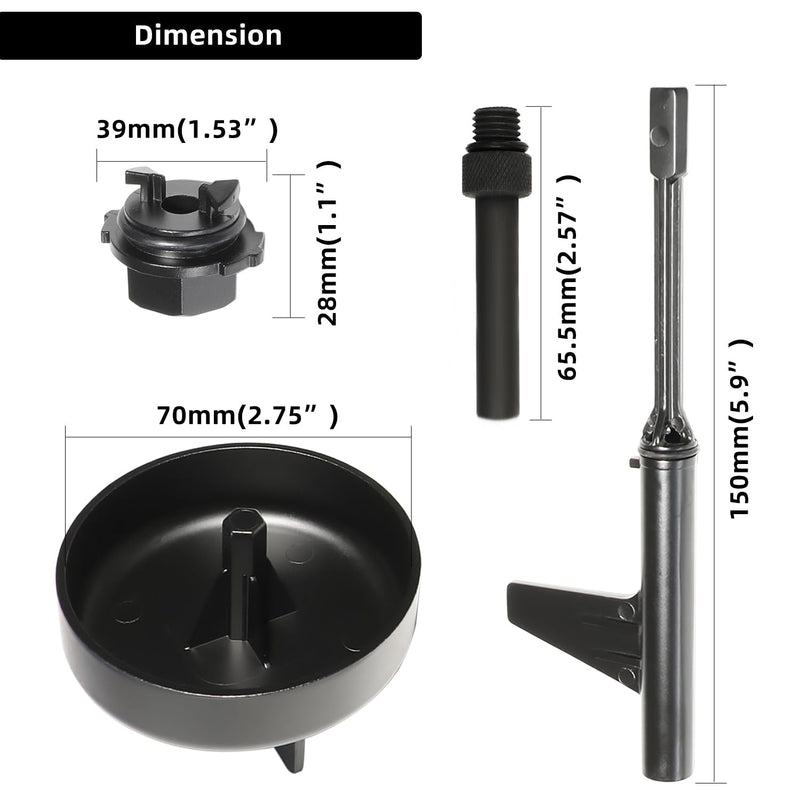 DPTOOL Metal Transmission Oil Filling Tool Compatible with Mercedes Benz 725.0 9-Speed Oil Change Transmission Oil Filler Tool Adapter Replace 725 589 00 90 00, 725 589 02 90 00