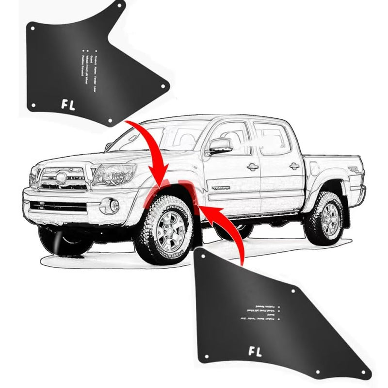 Toyota Tacoma Fender Liners, Splash Shields, Splash Guards & Wheel Well Liners- Essential Wheel Well Liners - Top Toyota Tacoma Accessories for Tacoma 2005-2020 (2 nd) TACOMA 2