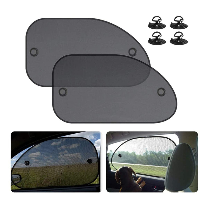 2 Pack Universal Car Window Shade, Cling Sunshade - Sun, Glare and UV Rays Protection for Your Child - Baby Side Window Car Sun Shades, Blocks Over 98% of Harmful UV Rays (Large) 25.6"x15"