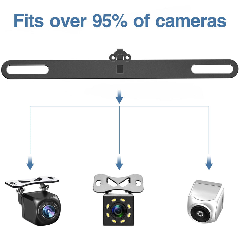 Stainless Back Up Camera License Plate Mount,Universal License Plate Camera Mount for Mirror Camera,Backup Camera Mounting Bracket,Rear Cam Backup Camera Mount,Dash Cam License Plate Mount