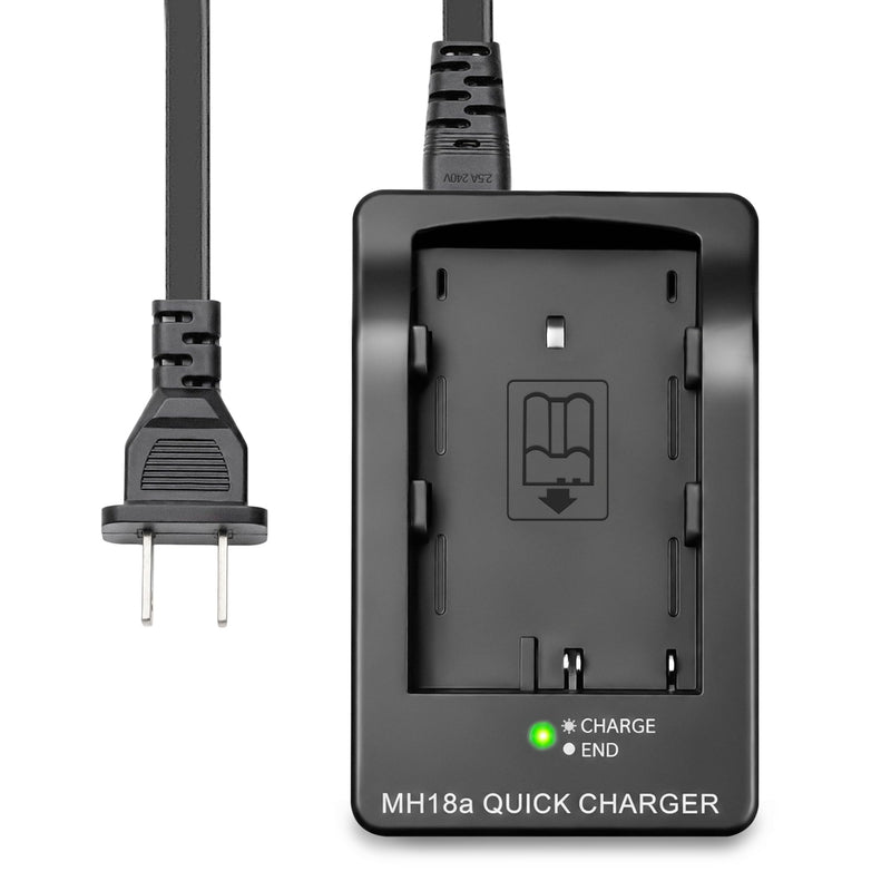 MH-18a Battery Charger for Nikon D90, D80, D700, D300, D300s, D200, D70, D70s, D50, D100 Digital SLR Cameras, EN-EL3 EN-EL3e EN-EL3a Quick Charging Base with US AC Power Cord, Replacement MH-18