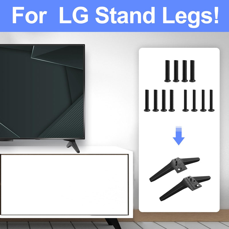 Screw Kit for LG TV Stand Screws, for 49 50 55 in LG TV Legs Screws, 55UK6500 55UJ6540 55UM7300 55UN6900 55LJ5500UA 50UK6500 50UM7300 50UN6900 49UJ6300 49UK6300 Screw
