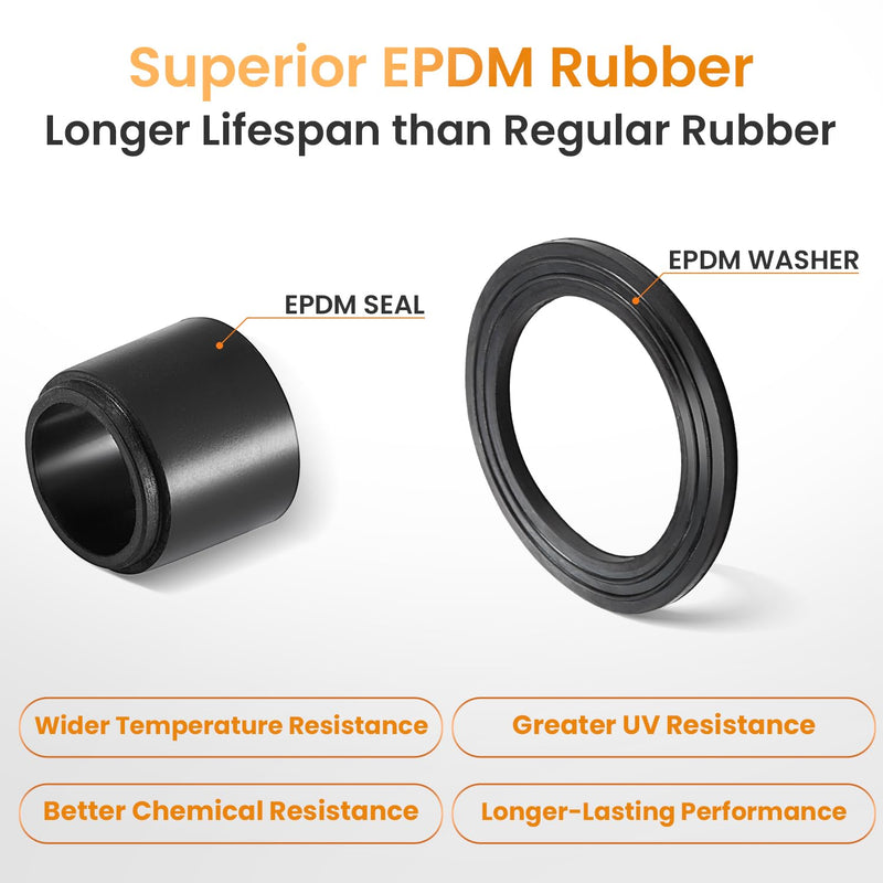 QILIPSU 50pcs 1/2" NPT Cable Gland Waterproof IP68 Nylon Cable Pass Through Cord Grip Connector Strain Relief Wire Grommet 1/2" NPT 50pcs