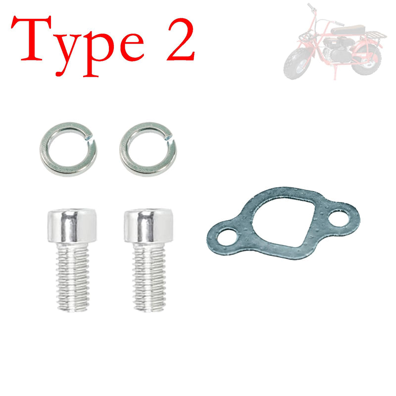 JMCHstore Exhaust Muffler Pipe Mounting Hardware Studs kit For Coleman CT200U BT200X KT196, Predator 212 Baja MB200 Mini Bike, Axis M200 212CC, Hisun 196cc Monster mega moto Engine, Go kart Muffler Mounting Kit