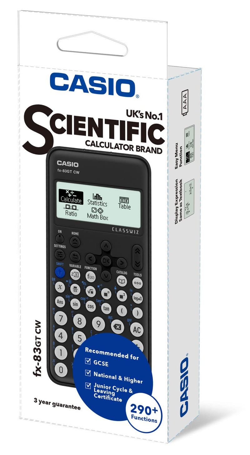 New Casio FX-83GTCW Black Scientific Calculator Successor Product