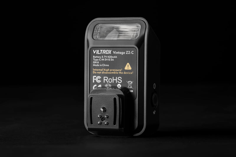 VILTROX Vintage Z2 Mini Camera Flash for Canon Cameras, TTL Camera Flash with Diffuser, 700 Full Power Flash, 6500±200K 5 Levels Flash Power, 52g Foldable Mini Flash