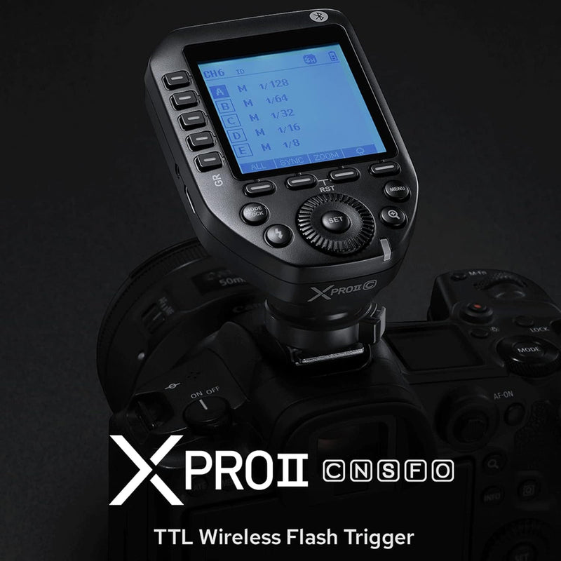 Godox XproII-S TTL 2.4G Wireless High Speed Sync 1/8000s, 11 Customizable Functions,5 Group Button,4 Function Buttons Offer Convenient Manipulation for Sony Camera (XPROII-S)