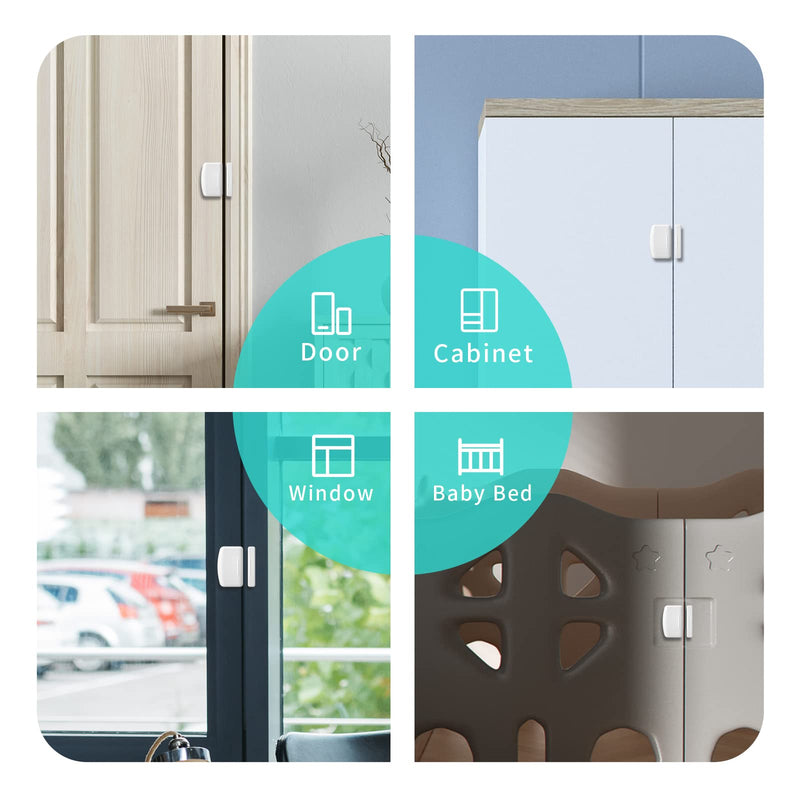 THIRDREALITY Zigbee Contact Sensor 2 Pack,Door and Window Monitor, Home Automation,Works with Home Assistant,SmartThings,Aeotec,Homey,Hubitat or Echo Devices with Build-in Zigbee Hub,hub Required Door Sensor 2 Pack