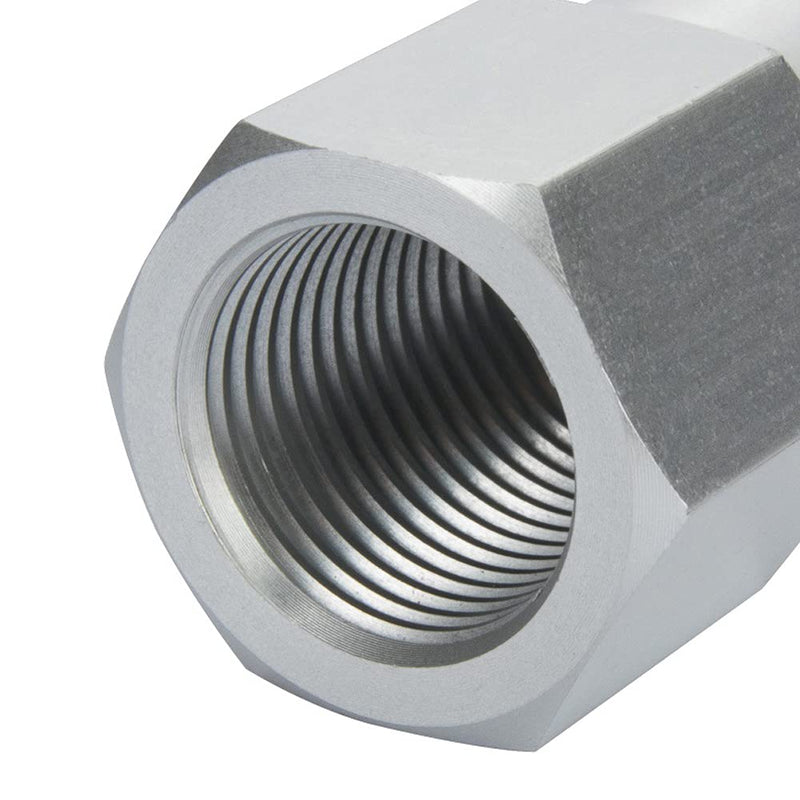 Joywayus Aluminum Oil Pressure Sensor Adapter Swap Male M12x1.5 to Female 1/4" NPT Thread Pipe Fittings Male M12*1.5 and Female 1/4" NPT