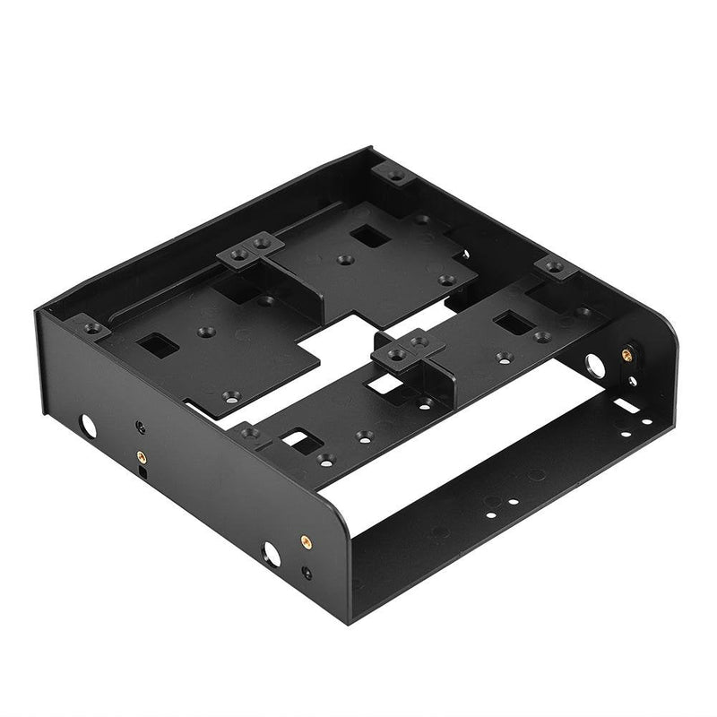 5.25'' to 3.5''/ 2.5'' Bay Adapter 5.25" FloppyDrive to Dual 2.5 x 3.5 HDD/SSD Bay Cover Computer Mounting Bracket Kit Supports 7mm 15mm 2.5inch HDD for PC.