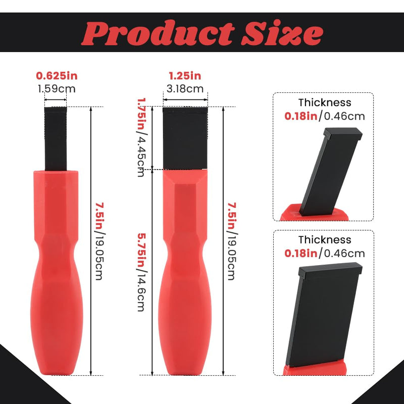 2pcs Carbide Scraper Set 1-1/4 Inch and 5/8 Inch Tough Scraper for Wood Metal Automotive Gasket Removal Durable Carbide Tool