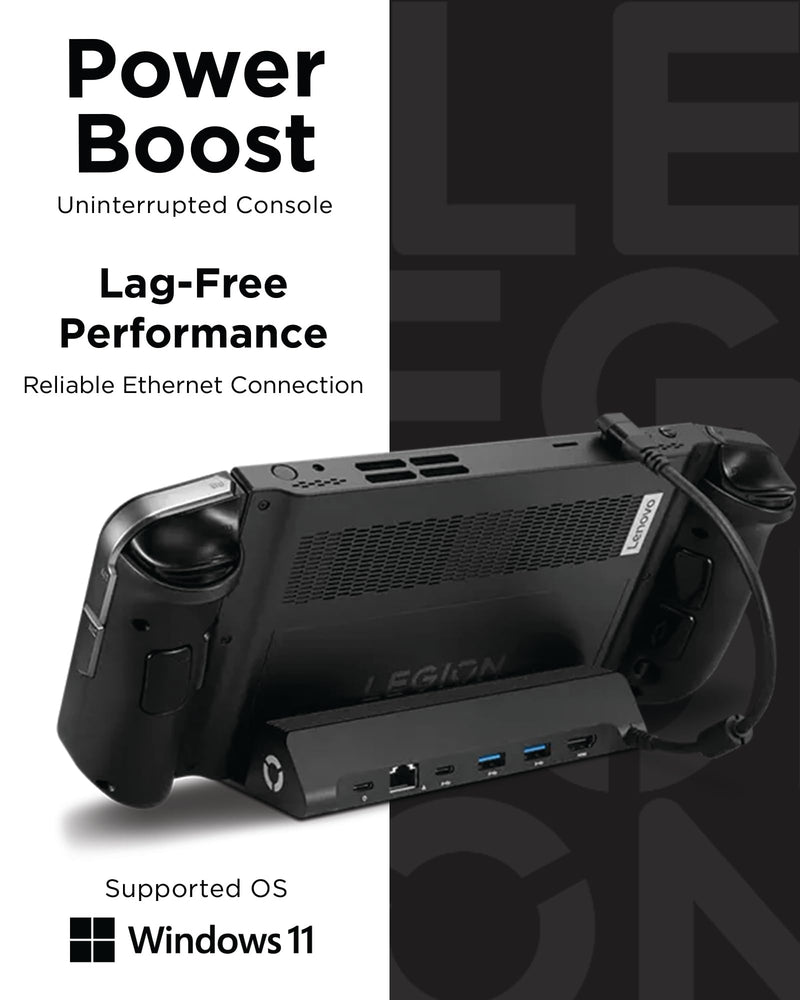Legion Go USB-C Hub Dock for Legion Go – 6-in-1 Dock, Port Expansion, Charging, Video, Ethernet Support | USB-C docking station with power delivery and port expansion for gaming, charging and connectivity Legion Go Hub (Dock) - US/CA
