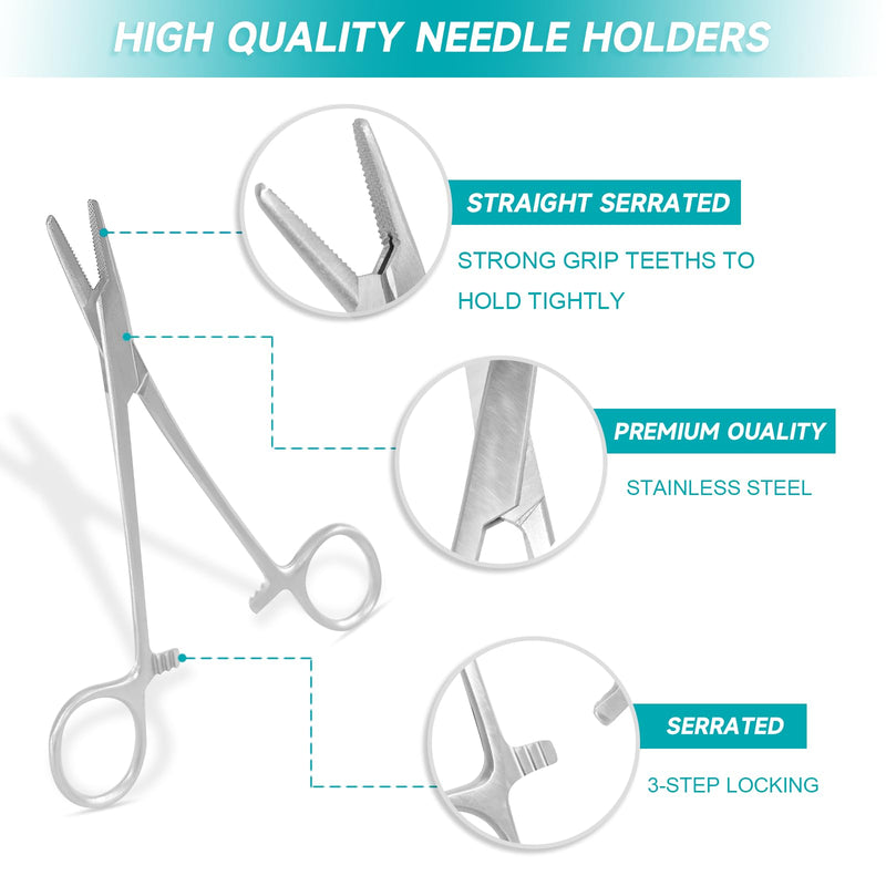 Suture Practice Kit for Medical Students, Large Silicone Pad 14 Pre-Cut Wounds, Supplies for Vet/Nursing Students Includes Surgical Removal Practice Wound Closure Stitches Practice Kit. 20 packs of sutures