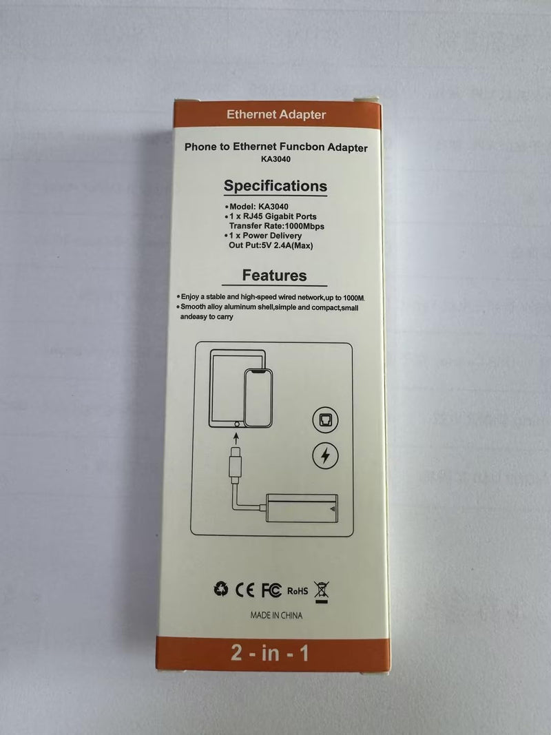 IVSHOWCO 2 in 1 USB to Ethernet Adapter, USB C 3.0 to Gigabit Ethernet Adapter LAN Network, 1000Mbps High Speed Network Port Compatible MacBook pro, iPad Air Pro, Laptop, XPS, Switch Purple.