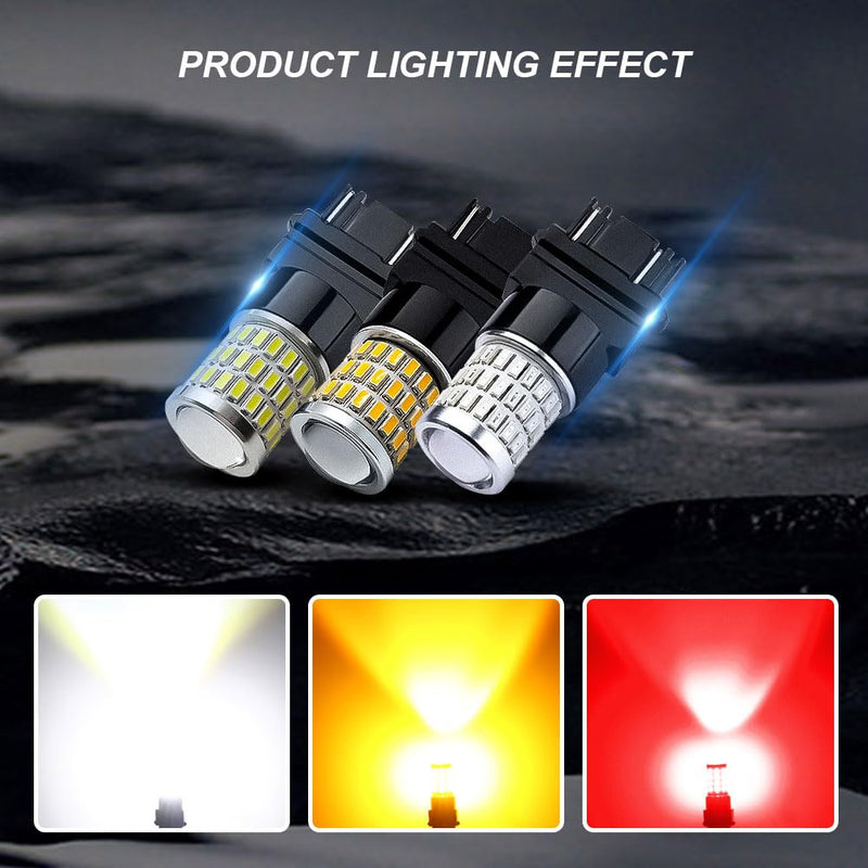 2Pcs 3157 LED Bulbs, 3056 3156 3057 4157 LED Replacement Bulbs, Super Bright LED Turn Signal Bulbs for Front Rear Turn Signal Light Blinker Parking Side Marker Brake Lights (Amber Yellow) Amber Yellow