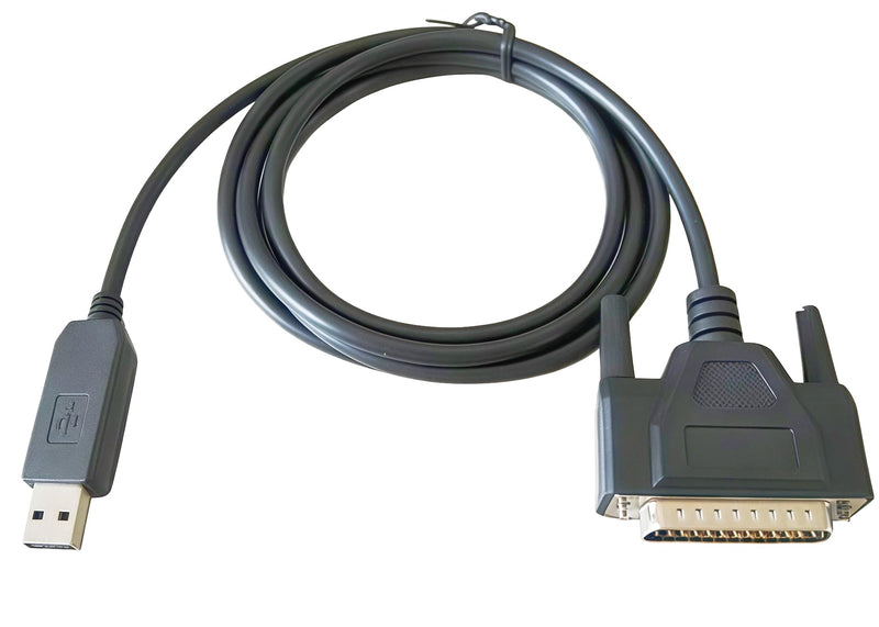 USB Programming Cable for Fanuc CNC DNC, USB to DB25 Male Console Cable for Fanuc, Built in FTDI Chip (6FT/1.8M)