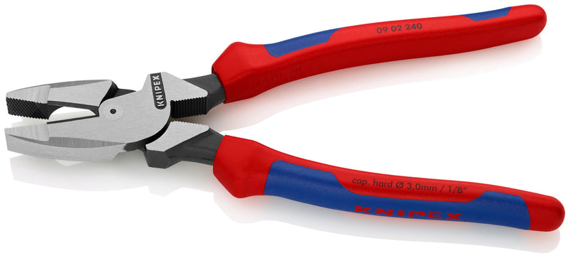 Knipex 09 02 240 9.5-Inch Ultra-High Leverage Lineman's Pliers, Red