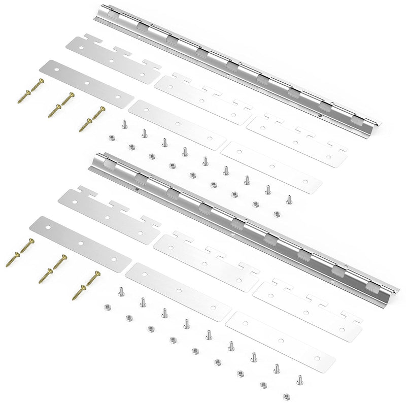 Strip Curtain Hardware - Universal Mount Hanger - Mounting Brackets for Plastic Vinyl Strip Curtain - 35.7 Inch (Two 17.7 Inch Sections)