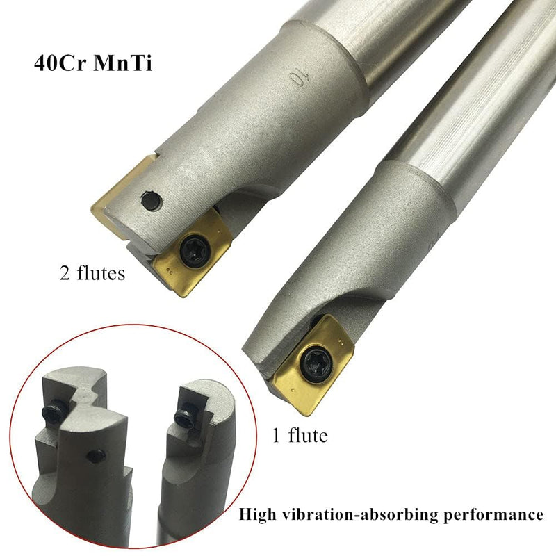 JTR 3pcs 90 Degree BAP300R End Mill Holders Indexable Inserts Tool Holder with 10pcs APMT1135PDER Milling Inserts for Machining Steel, Cast Iron