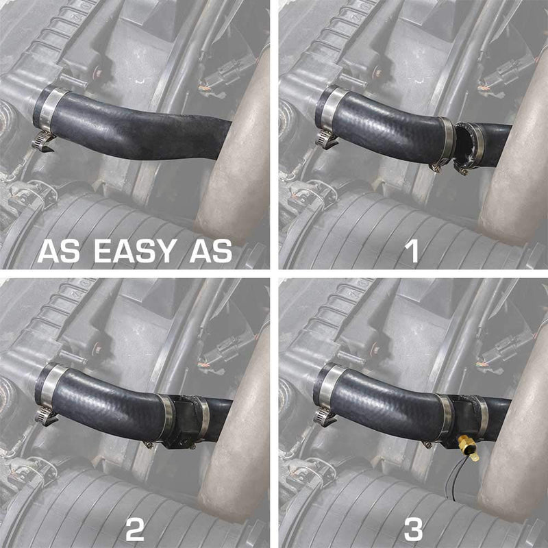 Automotive Engine Radiator in-Line Hose Fitting Adapter Water Temperature Thermostat Sensor Electric Fan Switch Kit (38mm, 180'F On - 165'F Off) 38mm