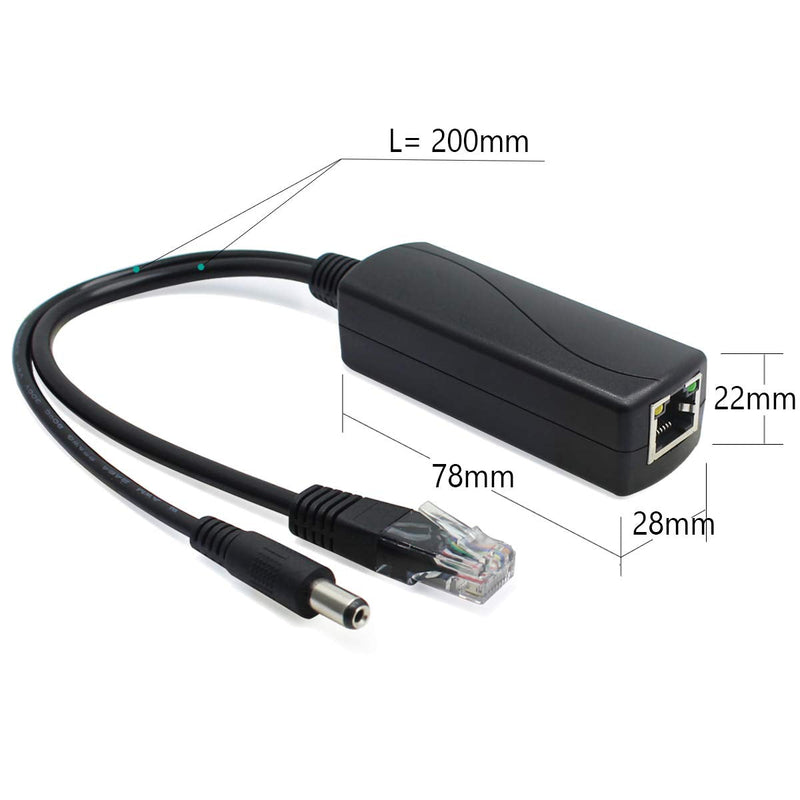 ANVISION 4-Pack Gigabit PoE Splitter, 48V to 12V 2A Ethernet Adapter, for Security Camera, AP, Voip and More, AV-PS12-G