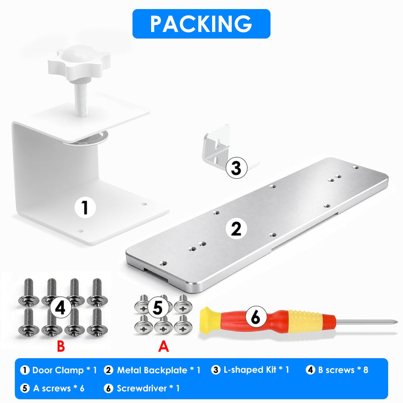 Anti-Theft Doorbell Mount for Google Nest Doorbell Battery, No Drill Video Doorbell Mount Adjustable Mounting Bracket for Nest, Fully Metal Damage Free Door Camera Mount for Apartment Rentals Home