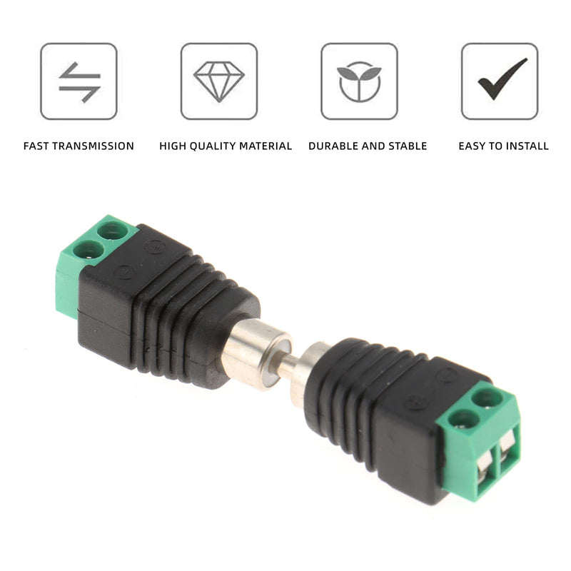 DIANN 5 Pairs RCA Screws Male Female Plug to AV Screw Terminal Audio/Video Connector Adapter for Audio Cable Connection Speaker Connector for Home Audio Systems