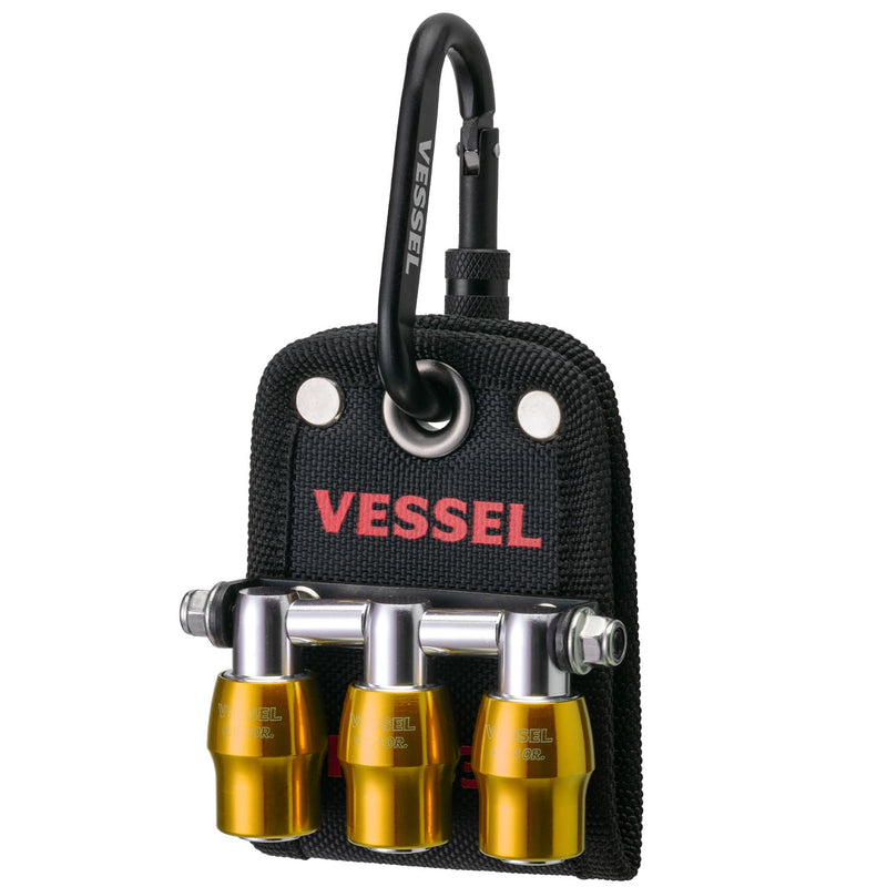 VESSEL QB-10B3Y Quick Catcher 3 Row Holder, Yellow No Magnet