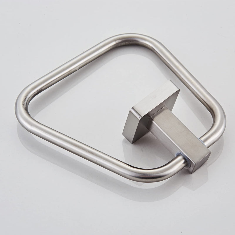 Brushed Nickel Towel Ring for Bathroom 2 Pack, Kitchen Bath Towel Holder Hangers Wall Mount Heavy Duty Stainless Steel Brushed Nickel