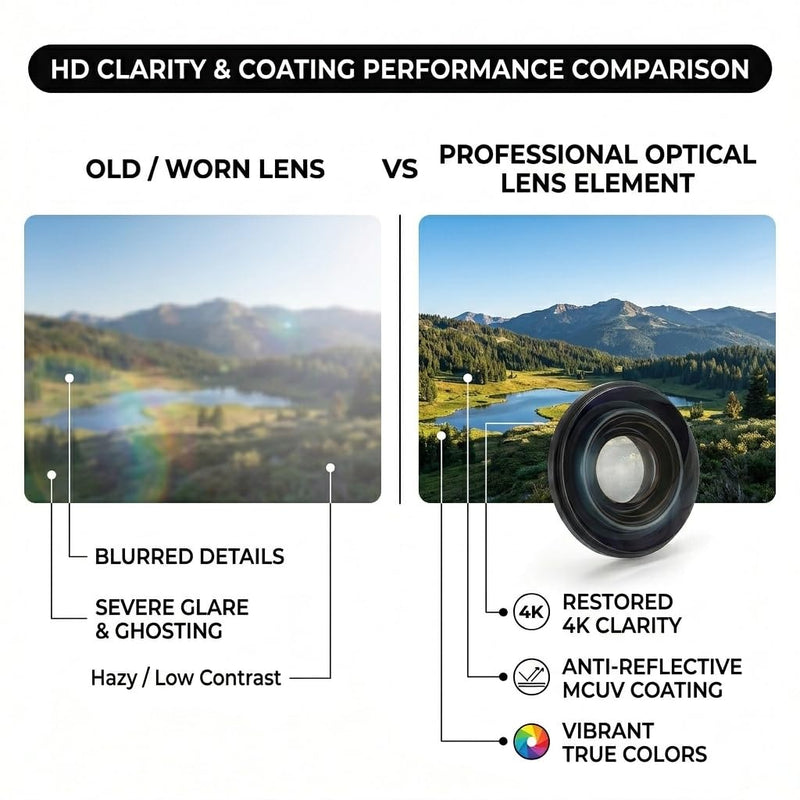 Morus 100% Camera Lens Replacement for DJI Avata 360 Drone, HD Clear Imaging Repair Lens with Disassembly Tool Kit, Perfect for Damaged Lens Replacement (1pic) 1pic