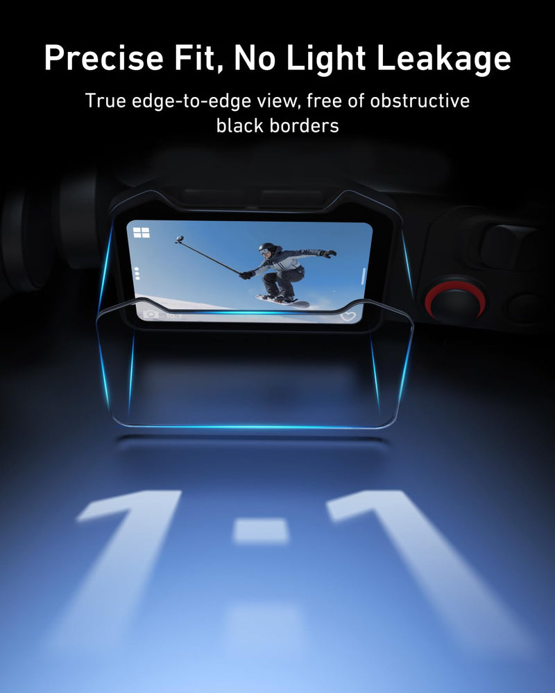 TELESIN Tempered Screen Protector for Insta360 Luna Ultra, 1 Lens+1 Screen | 9H Tempered Glass with 2.5D Curved Edge, Anti-Scratch & Bubble-Free HD Clarity, Insta 360 Luna Ultra Accessories