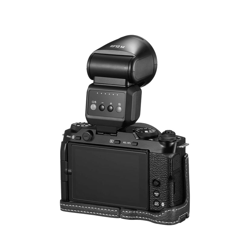 ZENIKO RF12M Mini On-Camera Flash - GN12 Manual Flash with Rotatable Head, Universal Single-Contact Mount, Built-in Diffuser, Compact Flash for DSLR & Mirrorless Cameras (Entry-Level Photography)