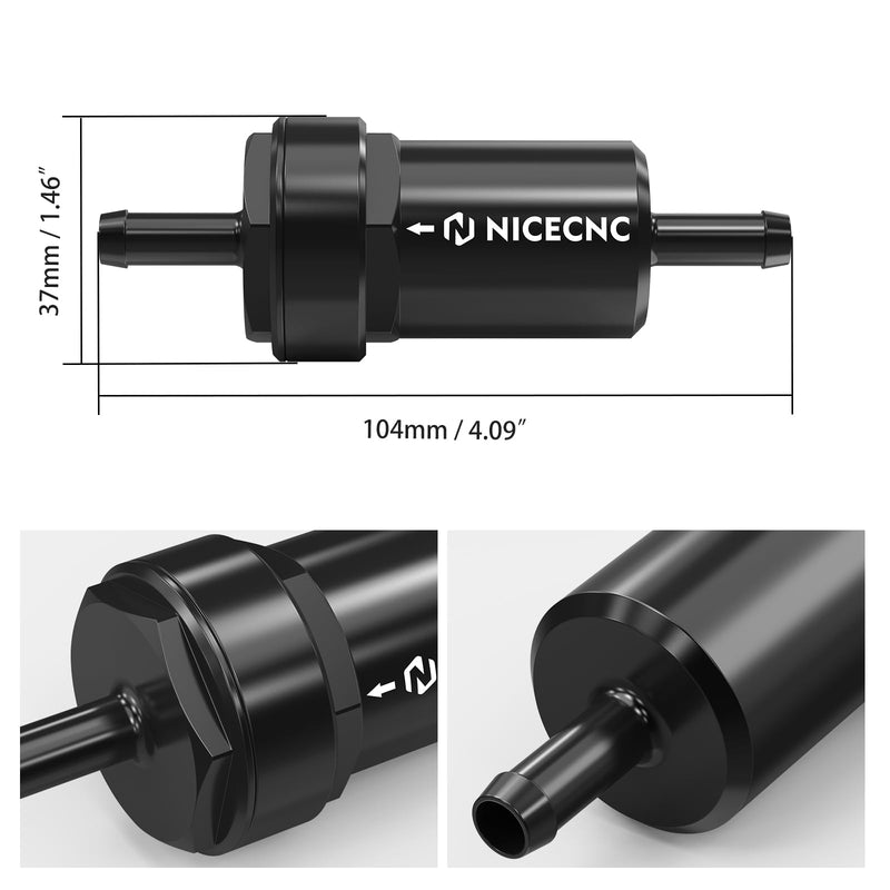 NICECNC Motorcycle Fuel Strainer, 35 Micron, Compatible with KTM 150-500 EXC, EXC-F, SX-F, XC, XC-W, Husqvarna 701 Enduro, FC, FE, FX, TE, TX Series, Modern Style