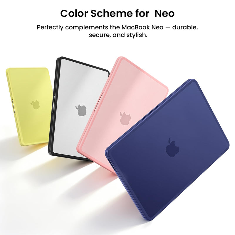 BlueSwan for MacBook Neo Case 13 Inch 2026, Model A3404 A18 Pro Chip | Anti-Crack Rugged TPU Bumper, Anti-Scratch Hard Shell Protective Cover for MacBook Neo 13" with Mac Neo Accessories Frosted Clear