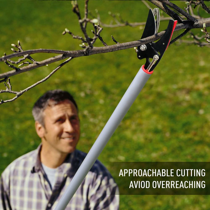 Altdorff Cut and Hold Pruner Set, Lightweight 32-Inch Long Reach Pruner One-Handed Operation, Hold Long Reach Cut Rotating, 8.3" Hand Pruner for Branch Pruning, Fruit Picking, Prickly Plants & Roses Modern