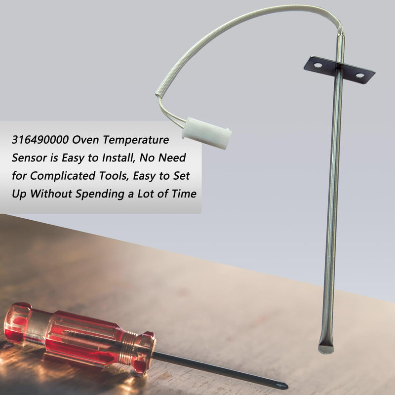 316490000 316490001 Oven Temperature Sensor Probe 316490002 316490003 Replacement for Ken-More Ranges Replaces 1197392 AH1528542 AP3963654 PS1528542 EAP1528542 12-Month Replacement Service