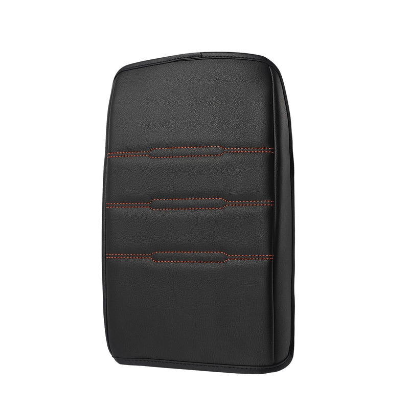 Muslogy Center Console Cover Compatible with 2023+ 2025 2026 Honda CR-V Accessories CRV Hybrid LX EX EX-L Sport Touring Armrest Cover Lid Cushion Protector Vegan Leather Extra Soft(Black/Orange Trim) 11) 23+ |CR-V| Black/Orange Stitching, Regular